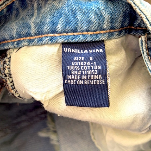 VANILLA STAR Junior’s Festival Denim Shorts Size 5 - Picture 5 of 9